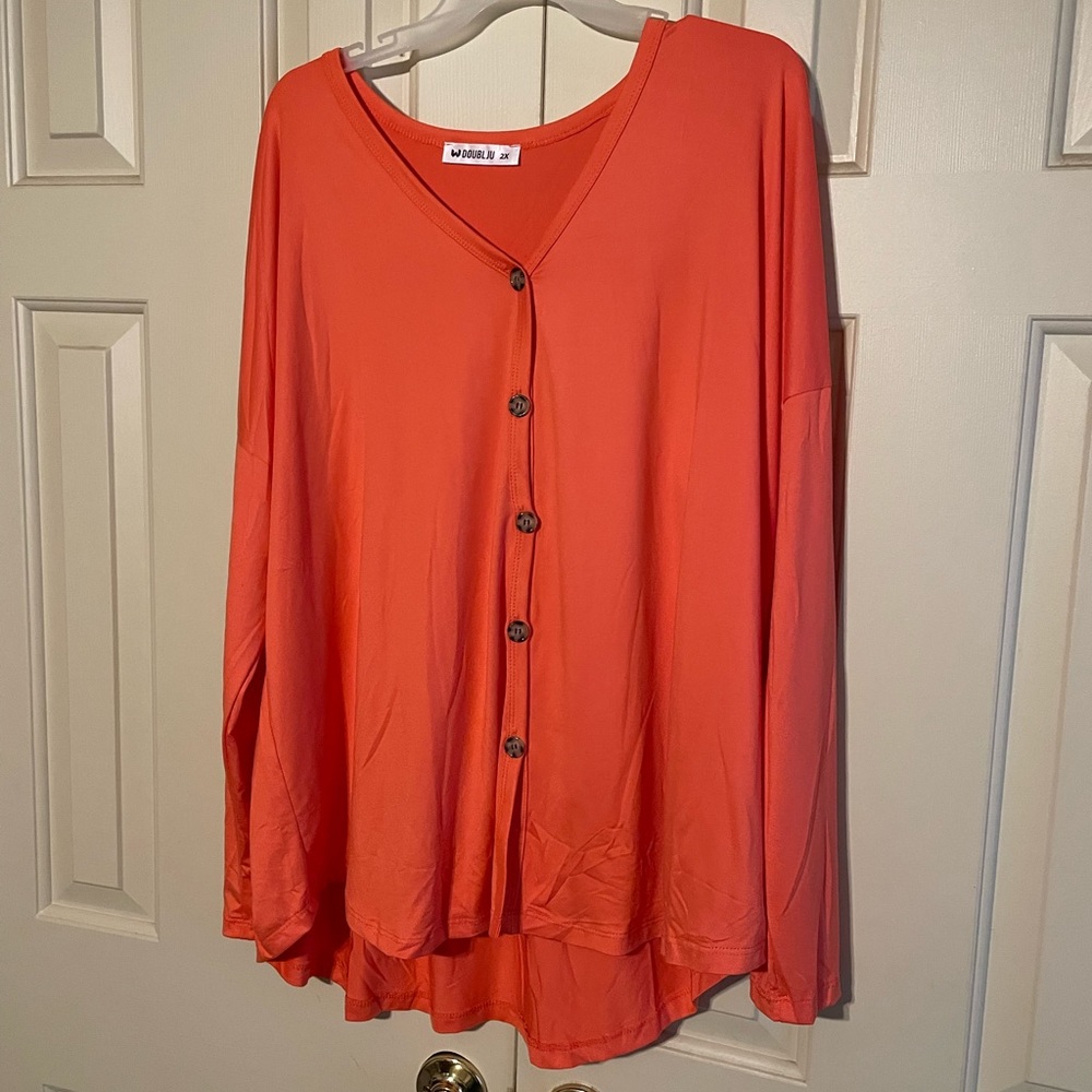 Orange long sleeve 2x